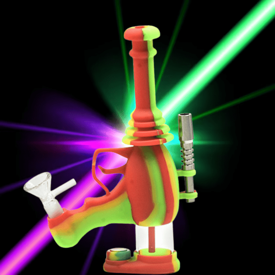 Silicone Bong Laser Gun Water Pipe 8.5" 8.5" Airdrie Vape SuperStore and Bong Shop Alberta Canada