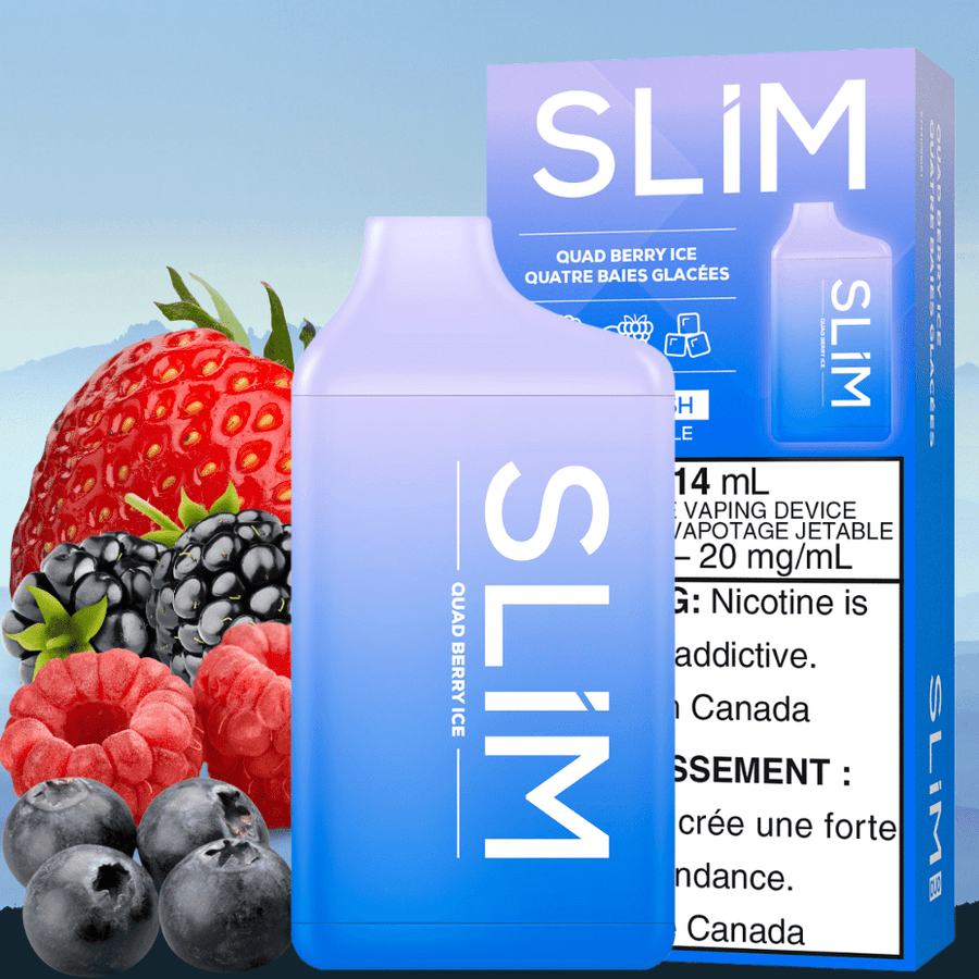 Slim 7500 Disposable Vape-Quad Berry Ice 7500 Puffs / 20mg Airdrie Vape SuperStore and Bong Shop Alberta Canada