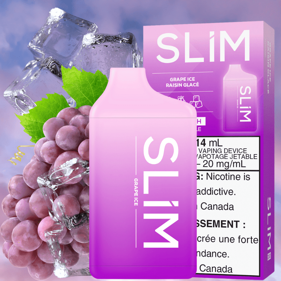 Slim 7500 Rechargeable Disposable Vape-Grape Ice 7500 Puffs / 20mg Airdrie Vape SuperStore and Bong Shop Alberta Canada