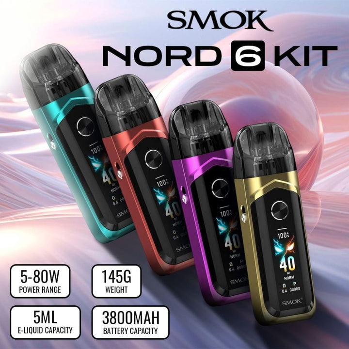 Smok Nord 6 80W Pod Kit-3800mAh Airdrie Vape SuperStore and Bong Shop Alberta Canada