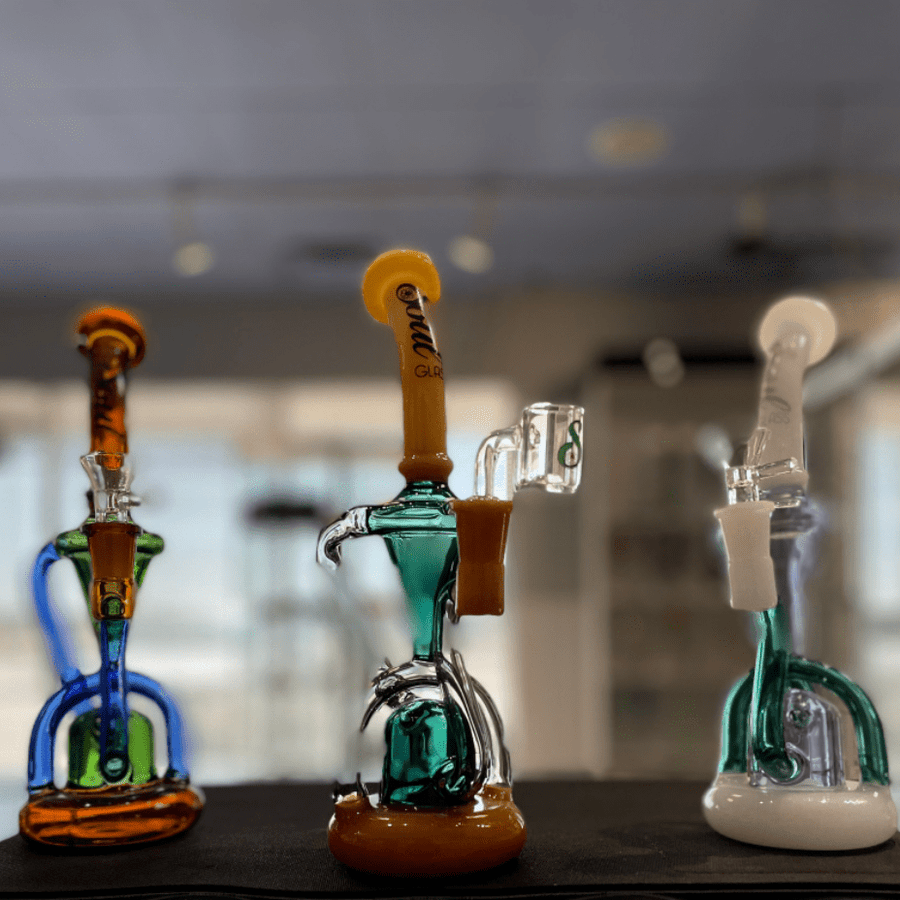 Soul Glass Recycler w/ Tubes 10" Airdrie Vape SuperStore and Bong Shop Alberta Canada