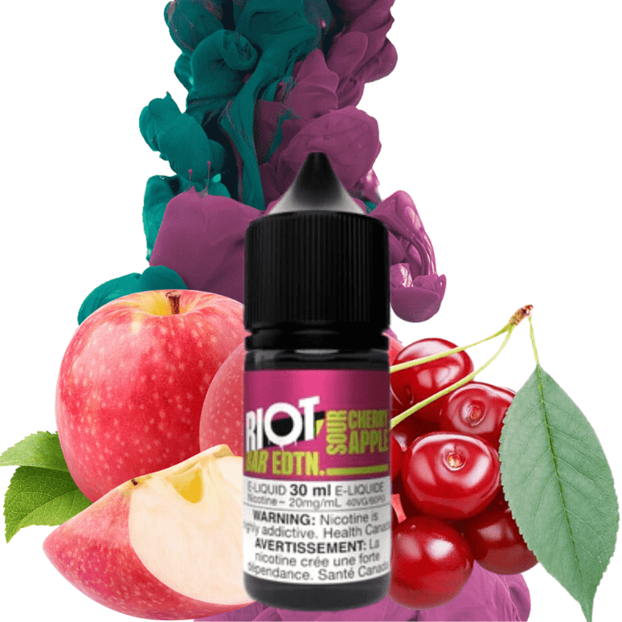 Sour Cherry Apple Salt by Riot Bar 30ml / 10mg Airdrie Vape SuperStore and Bong Shop Alberta Canada