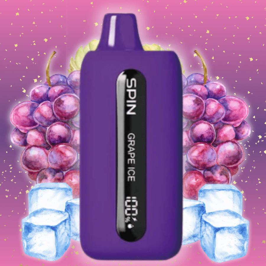 Spin T9000 Disposable Vape-Grape Ice 20mg / 9000 Puffs Airdrie Vape SuperStore and Bong Shop Alberta Canada