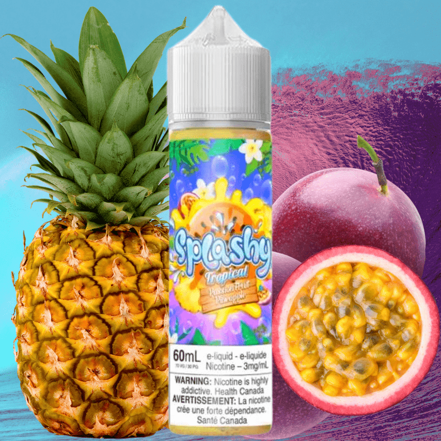 Splashy E-Liquid Tropical Passionfruit Pineapple by Splashy E-Liquid Tropical Passionfruit Pineapple by Splashy E-Liquid-Airdrie Vape AB