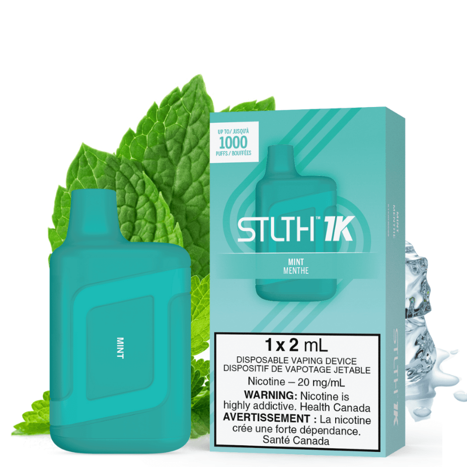 STLTH 1K Disposable Vape-Mint 20mg Airdrie Vape SuperStore and Bong Shop Alberta Canada