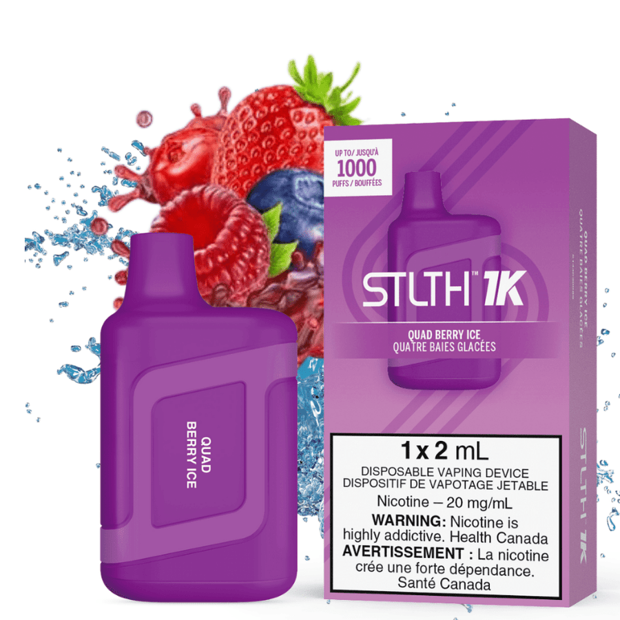 STLTH 1K Disposable Vape-Quad Berry Ice 20mg Airdrie Vape SuperStore and Bong Shop Alberta Canada