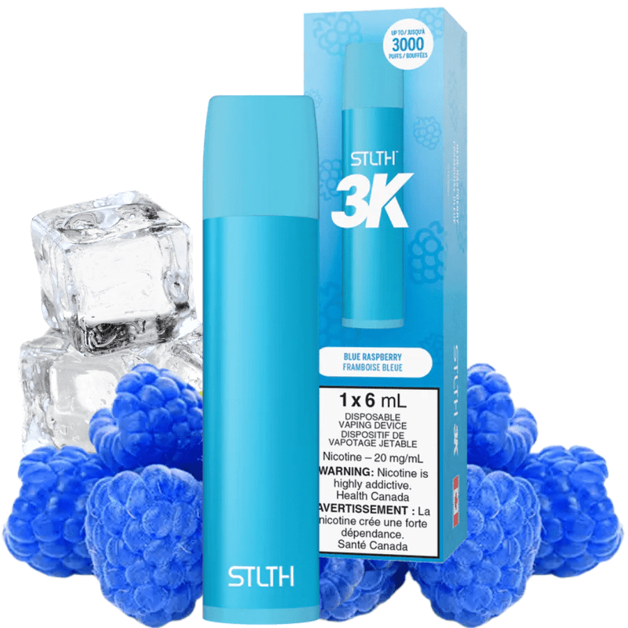 STLTH 3K Disposable Vape Blue Raspberry 3000 Puffs / 20mg Airdrie Vape SuperStore and Bong Shop Alberta Canada