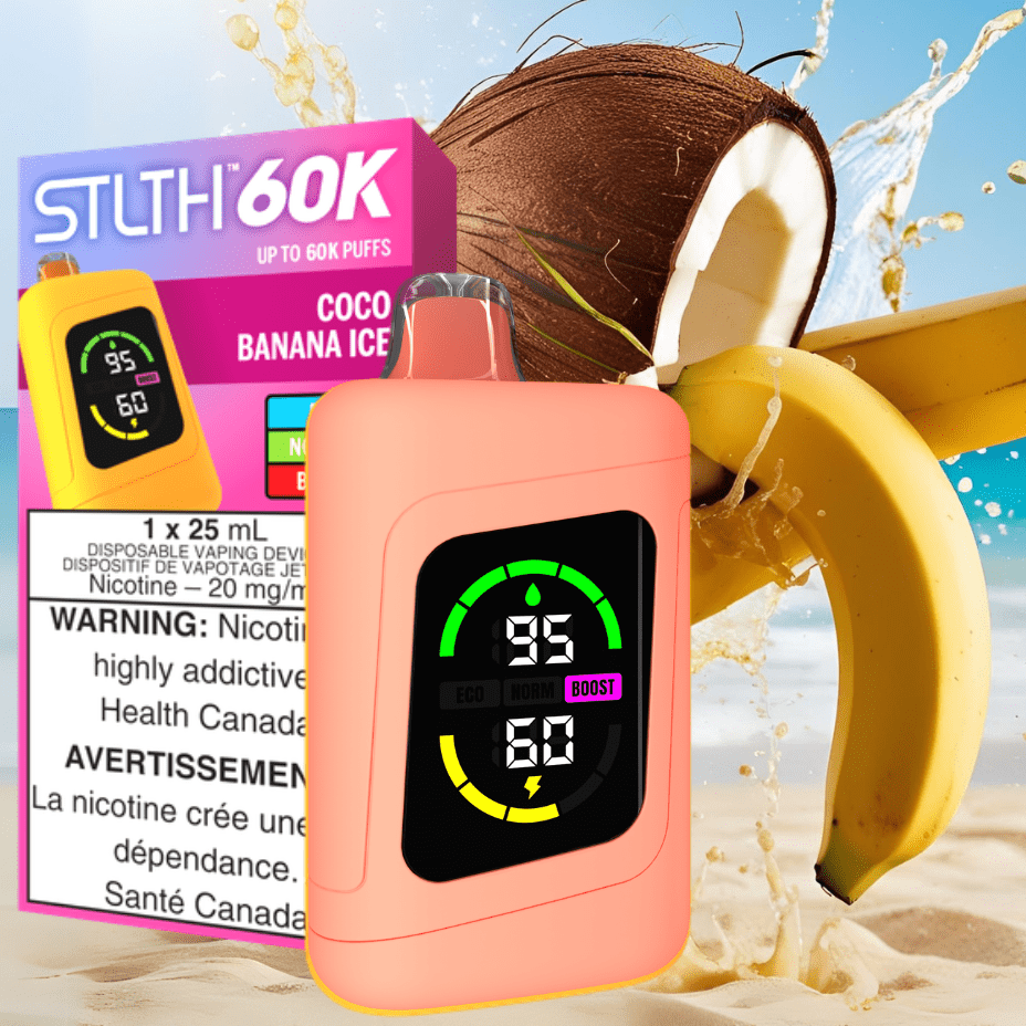 25 mg nicotine disposable vape STLTH 60K Disposable Vape-Coco Banana Ice