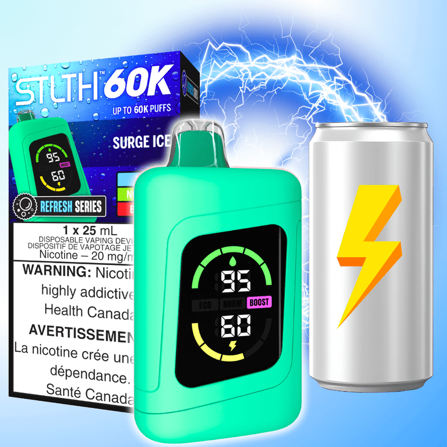 STLTH 60K Disposable Vape REFRESH-Surge Ice 20mg / 60000 Puffs Airdrie Vape SuperStore and Bong Shop Alberta Canada