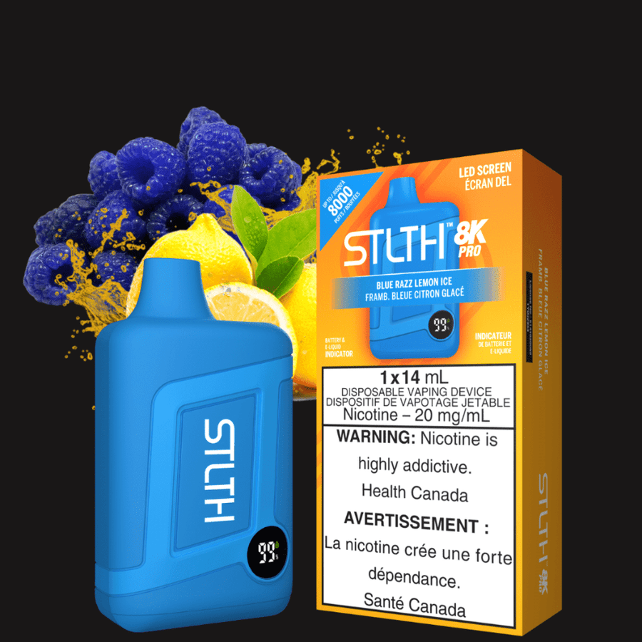 STLTH 8K PRO Disposable Vape-Blue Raspberry Lemon 20mg Airdrie Vape SuperStore and Bong Shop Alberta Canada