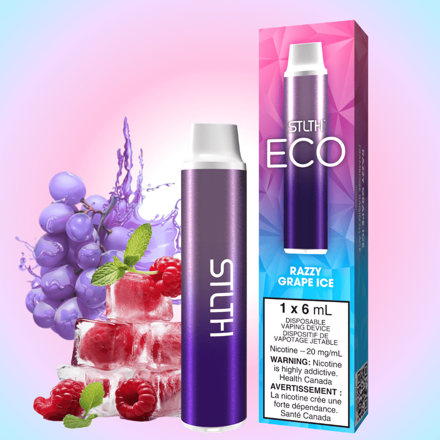 STLTH Eco Disposable Vape - Razzy Grape Ice 20mg Airdrie Vape SuperStore and Bong Shop Alberta Canada