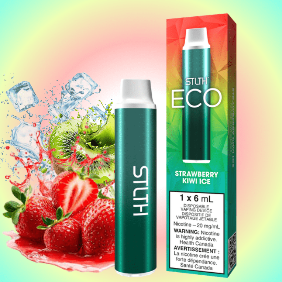 STLTH Eco Disposable Vape - Strawberry Kiwi Ice 20mg Airdrie Vape SuperStore and Bong Shop Alberta Canada