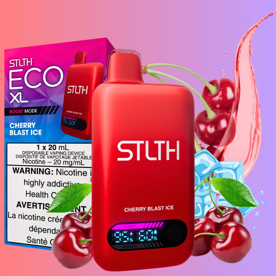 STLTH Eco XL Disposable Vape - Cherry Blast Ice Airdrie Vape SuperStore and Bong Shop Alberta Canada