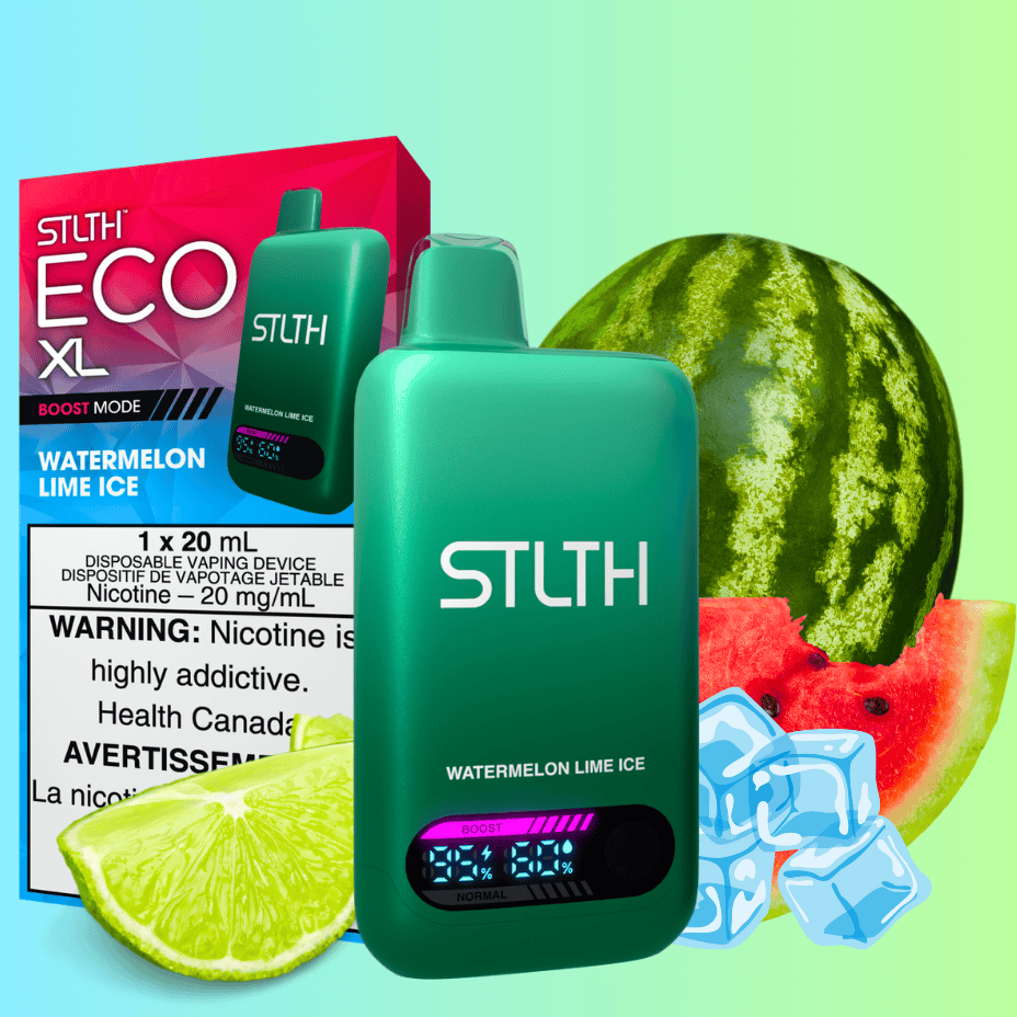 STLTH Eco XL Disposable Vape - Watermelon Lime Ice Airdrie Vape SuperStore and Bong Shop Alberta Canada