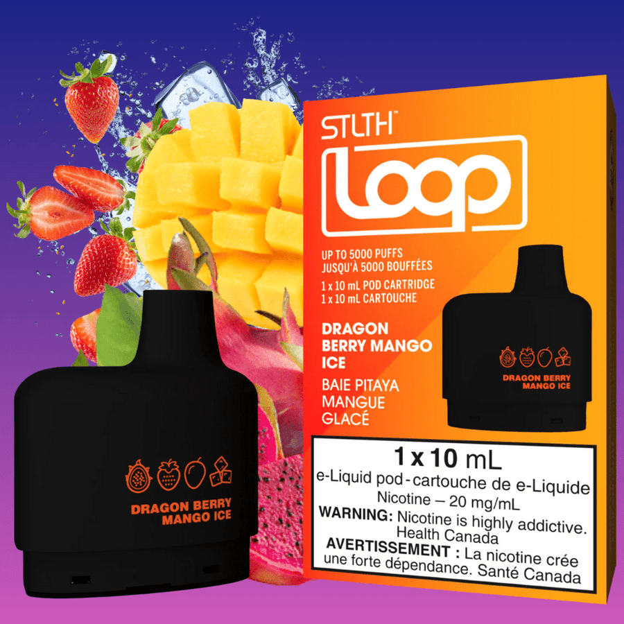 STLTH Loop Pods-Dragon Berry Mango Ice 20mg / 5000Puffs Airdrie Vape SuperStore and Bong Shop Alberta Canada