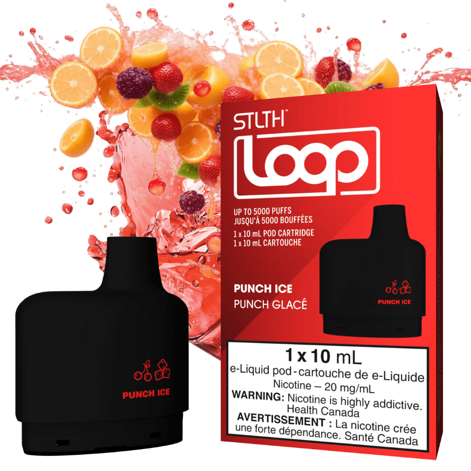 STLTH Loop Pods-Punch Ice 20mg / 5000Puffs Airdrie Vape SuperStore and Bong Shop Alberta Canada