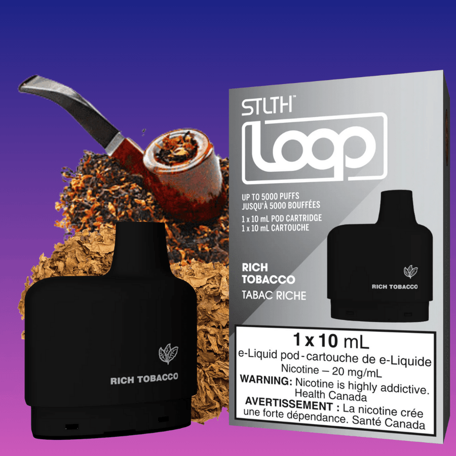 STLTH Loop Pods-Rich Tobacco 20mg / 5000Puffs Airdrie Vape SuperStore and Bong Shop Alberta Canada