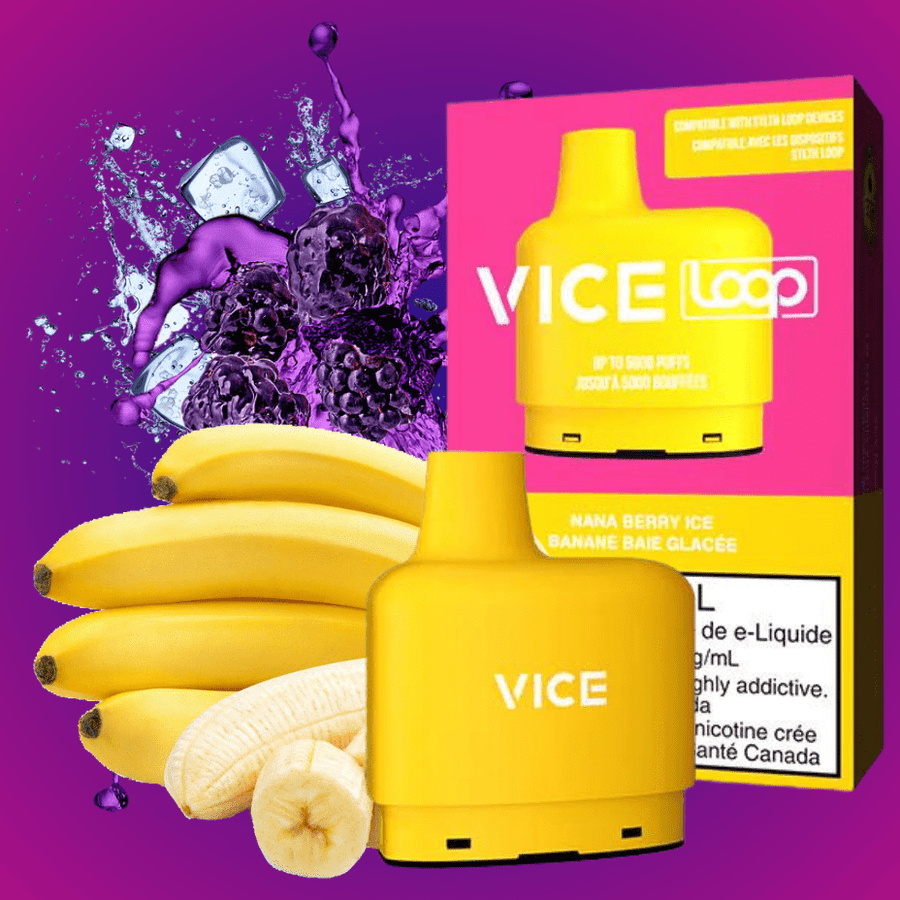STLTH Loop Vice Pods-Nana Berry Ice 20mg / 5000Puffs Airdrie Vape SuperStore and Bong Shop Alberta Canada
