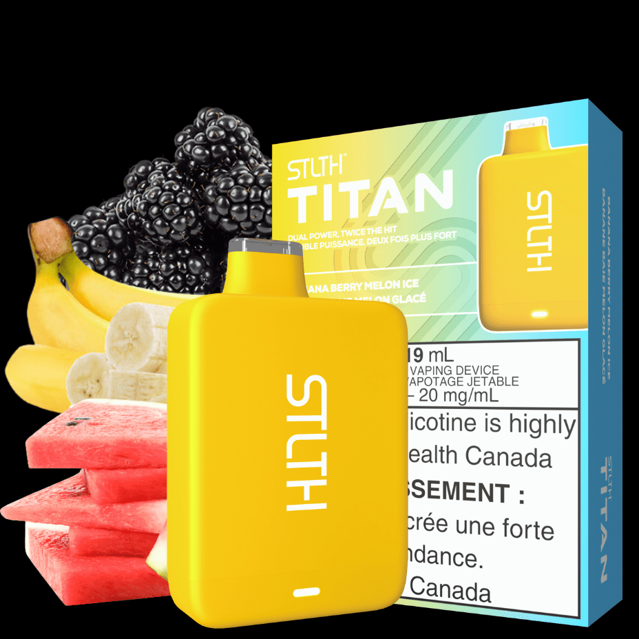 STLTH Titan 10K Disposable Vape-Banana Berry Melon Ice 19ml / 20mg Airdrie Vape SuperStore and Bong Shop Alberta Canada