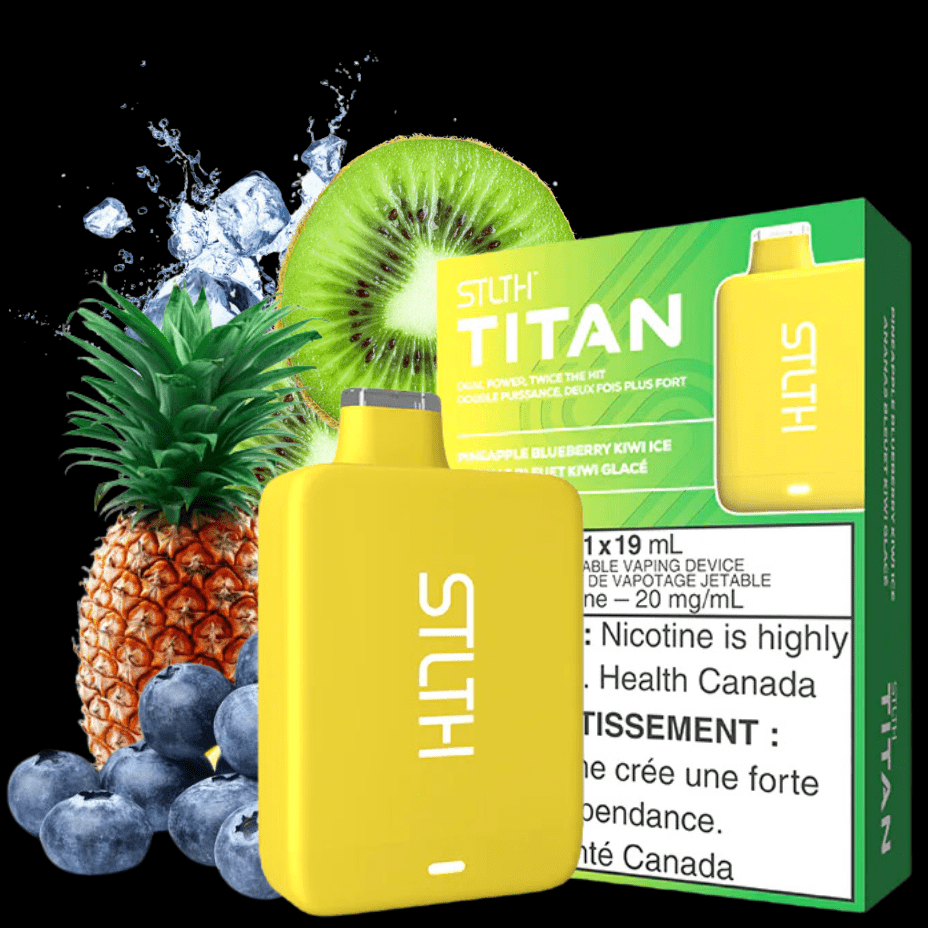 STLTH Titan 10K Disposable Vape-Pineapple Blueberry Kiwi Ice 19ml / 20mg Airdrie Vape SuperStore and Bong Shop Alberta Canada