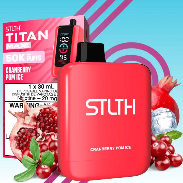 STLTH Titan Max 50K Disposable Vape-Cranberry Pom Ice 50000 Puffs / 20mg Airdrie Vape SuperStore and Bong Shop Alberta Canada