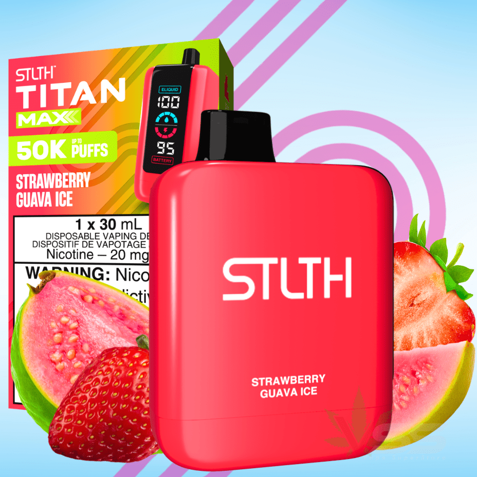 STLTH Titan Max 50K Disposable Vape-Strawberry Guava Ice 50000 Puffs / 20mg Airdrie Vape SuperStore and Bong Shop Alberta Canada