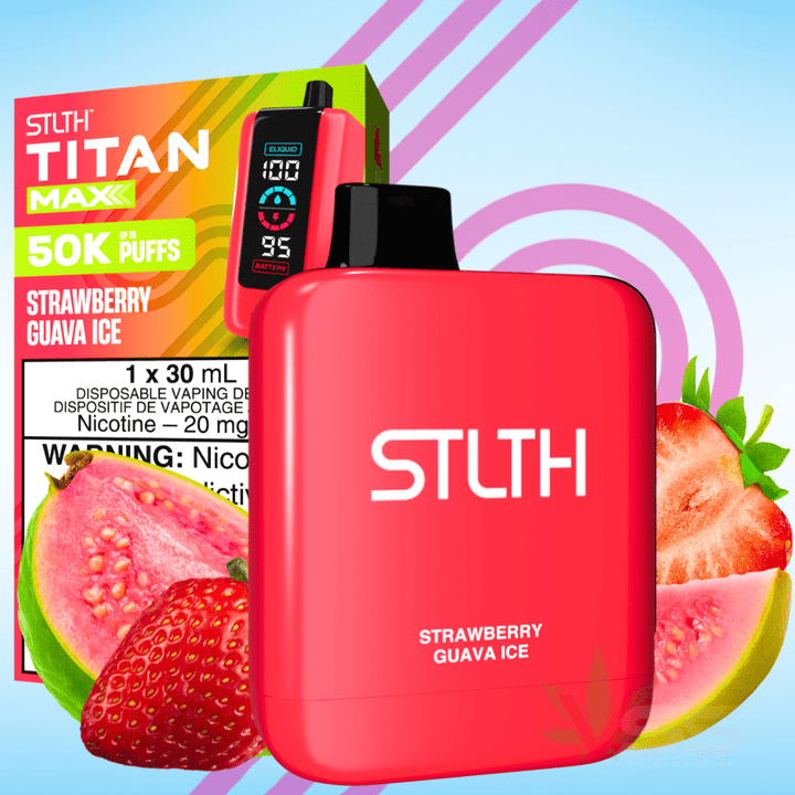 STLTH Titan Max 50K Disposable Vape-Strawberry Guava Ice 50000 Puffs / 20mg Airdrie Vape SuperStore and Bong Shop Alberta Canada