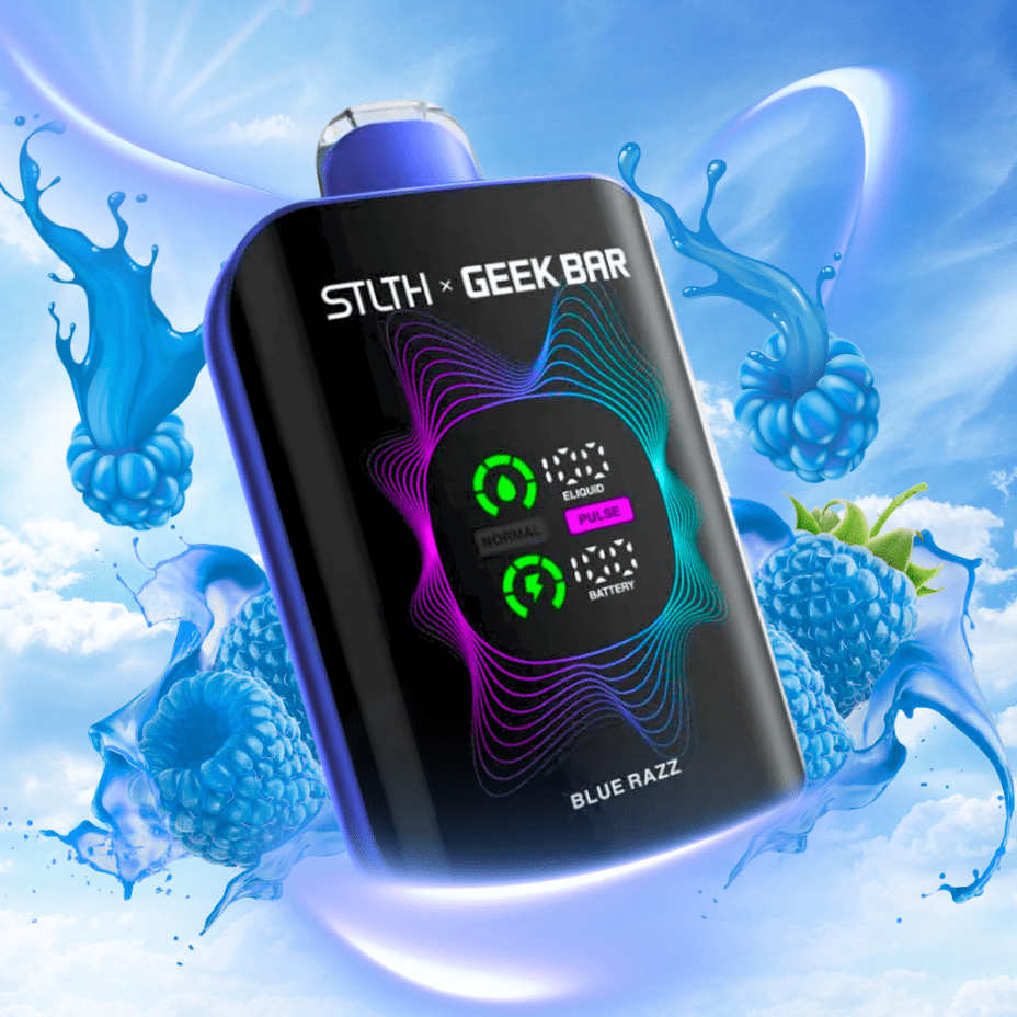 STLTH x Geek Bar 80K Disposable Vape-Blue Razz 20mg / 80000 Puffs Airdrie Vape SuperStore and Bong Shop Alberta Canada