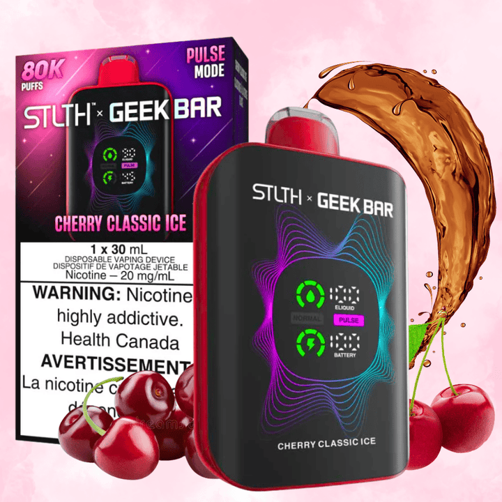 STLTH x Geek Bar 80K Disposable Vape - Cherry Classic Ice 80000 Puffs / 20mg Airdrie Vape SuperStore and Bong Shop Alberta Canada