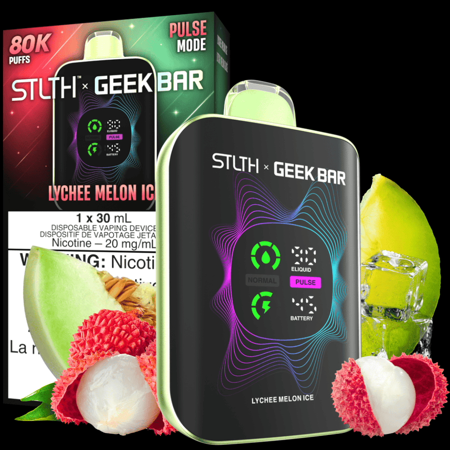 STLTH x Geek Bar 80K Disposable Vape - Lychee Melon Ice 80000 Puffs / 20mg Airdrie Vape SuperStore and Bong Shop Alberta Canada