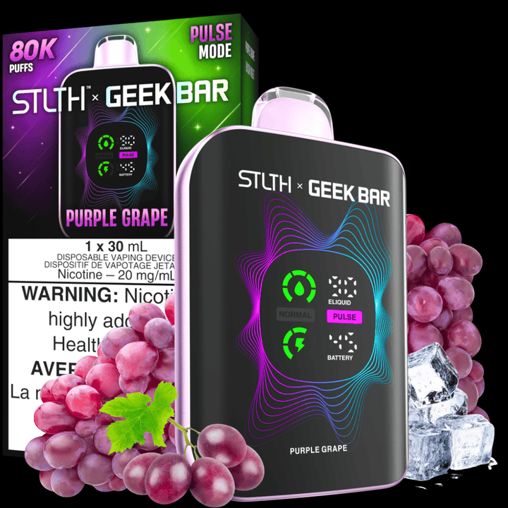 STLTH x Geek Bar 80K Disposable Vape - Purple Grape 80000 Puffs / 20mg Airdrie Vape SuperStore and Bong Shop Alberta Canada