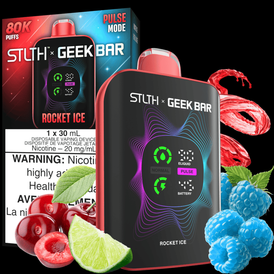 STLTH x Geek Bar 80K Disposable Vape - Rocket Ice 20mg / 80000 Puffs Airdrie Vape SuperStore and Bong Shop Alberta Canada