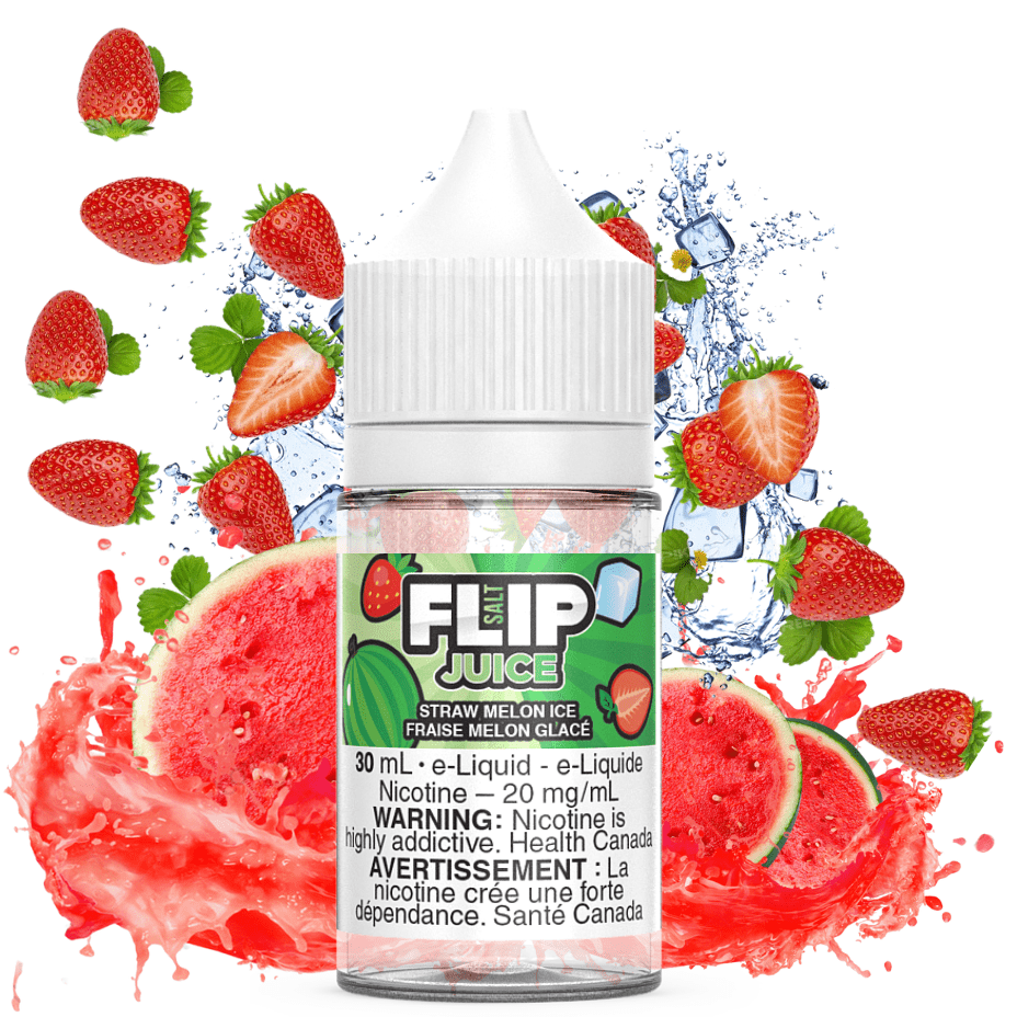 Straw Melon Ice Salt by Flip Juice Airdrie Vape SuperStore and Bong Shop Alberta Canada