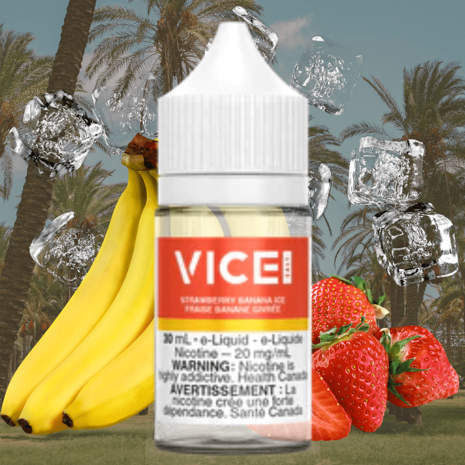 Strawberry Banana Ice by Vice Salt E-Liquid Airdrie Vape SuperStore and Bong Shop Alberta Canada