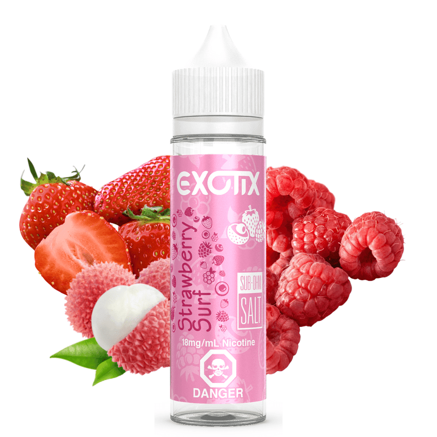Strawberry Surf By Exotix E-Liquid 60mL / 3mg Airdrie Vape SuperStore and Bong Shop Alberta Canada