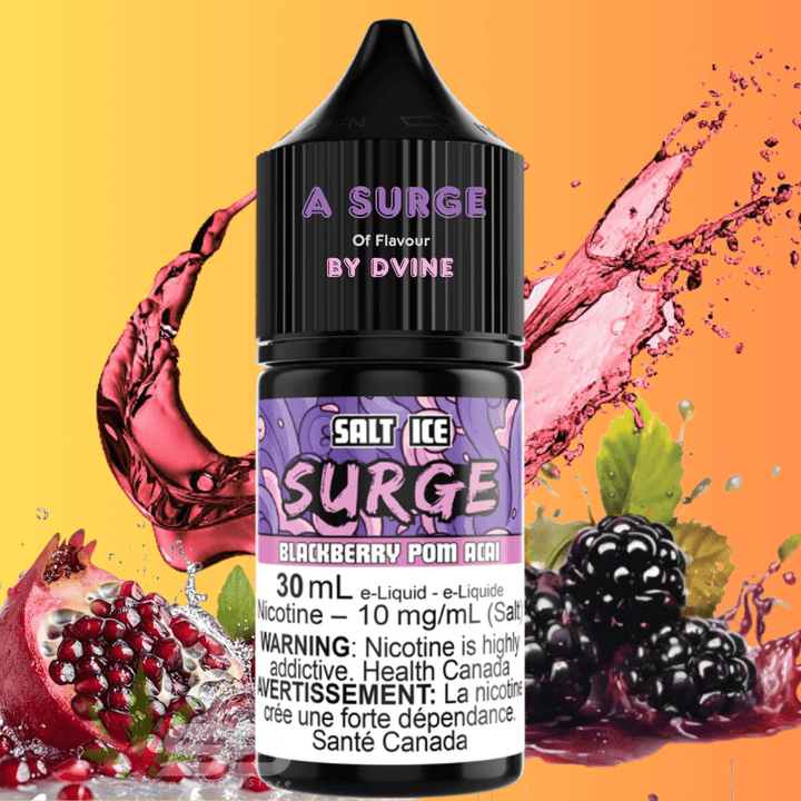 Surge E-Liquid-Blackberry Pom Acai Ice Salt 30ml 10mg Airdrie Vape SuperStore and Bong Shop Alberta Canada