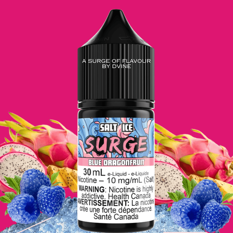 Surge E-Liquid-Blue Dragonfruit Ice Salt 30ml 10mg Airdrie Vape SuperStore and Bong Shop Alberta Canada