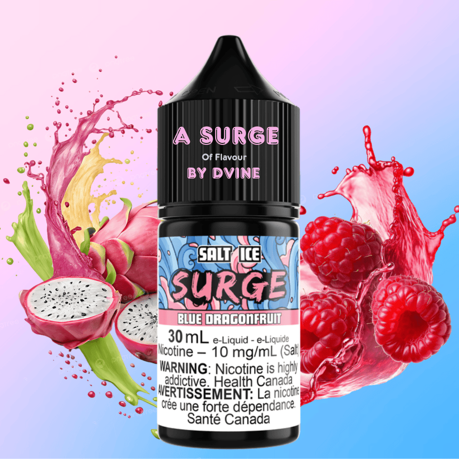 Surge E-Liquid-Blue Dragonfruit Ice Salt 30ml Airdrie Vape SuperStore and Bong Shop Alberta Canada