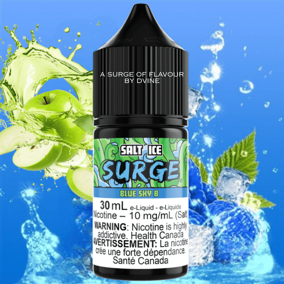 Surge E-Liquid-Blue Sky B Ice Salt 30ml 10mg Airdrie Vape SuperStore and Bong Shop Alberta Canada