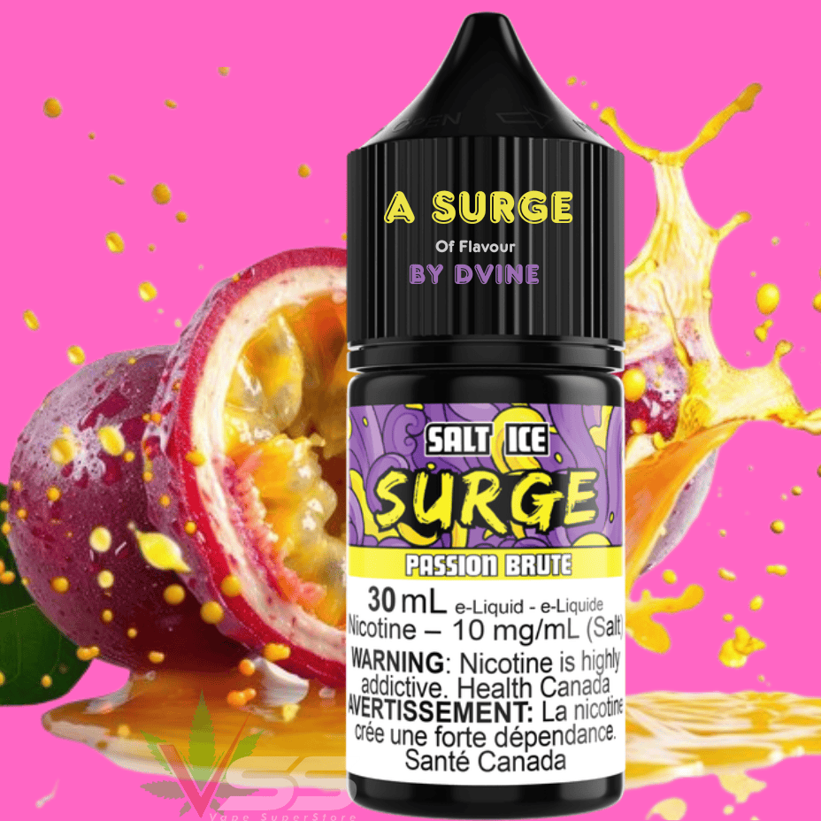 Surge E-Liquid-Passion Brute Ice Salt 30ml 10mg Airdrie Vape SuperStore and Bong Shop Alberta Canada