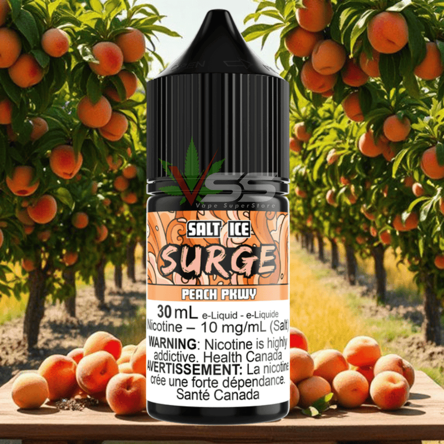 Surge E-Liquid-Peach PKWY Ice Salt 30ml 10mg Airdrie Vape SuperStore and Bong Shop Alberta Canada
