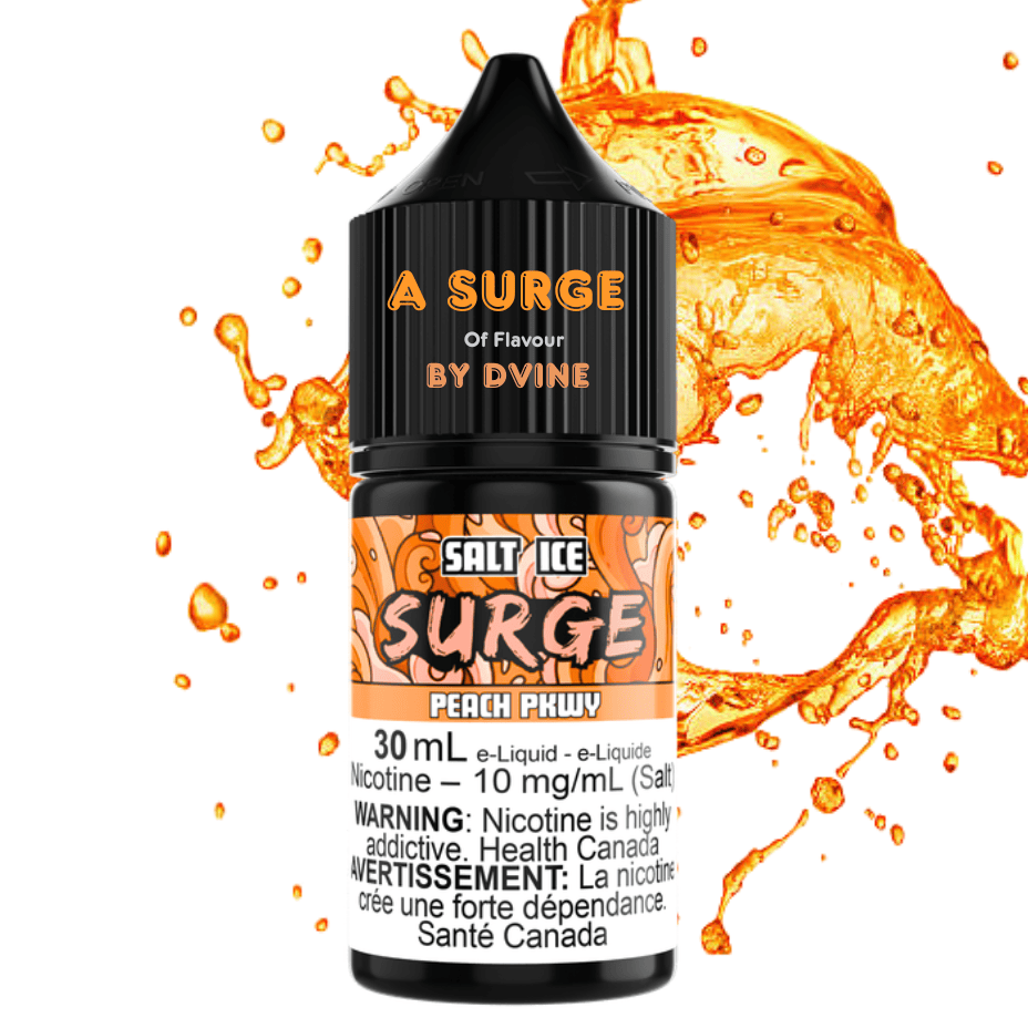 Surge E-Liquid-Peach PKWY Ice Salt 30ml Airdrie Vape SuperStore and Bong Shop Alberta Canada