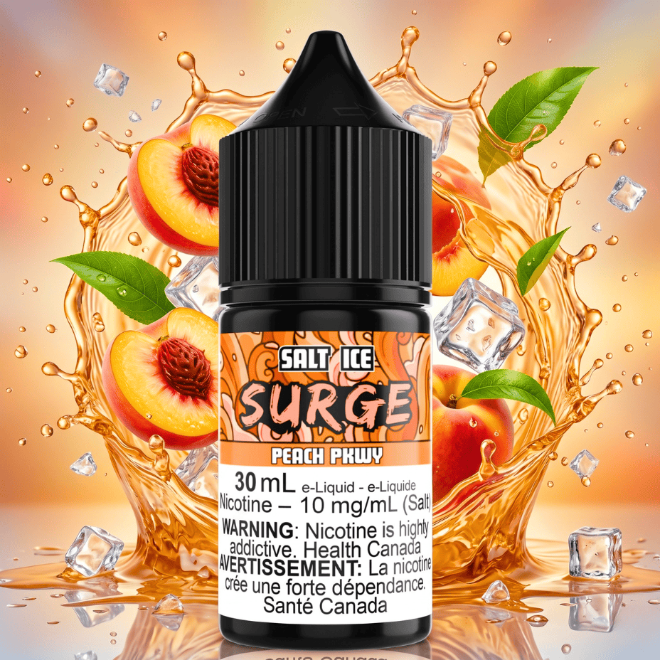 Surge E-Liquid-Peach PKWY Ice Salt 30ml Airdrie Vape SuperStore and Bong Shop Alberta Canada