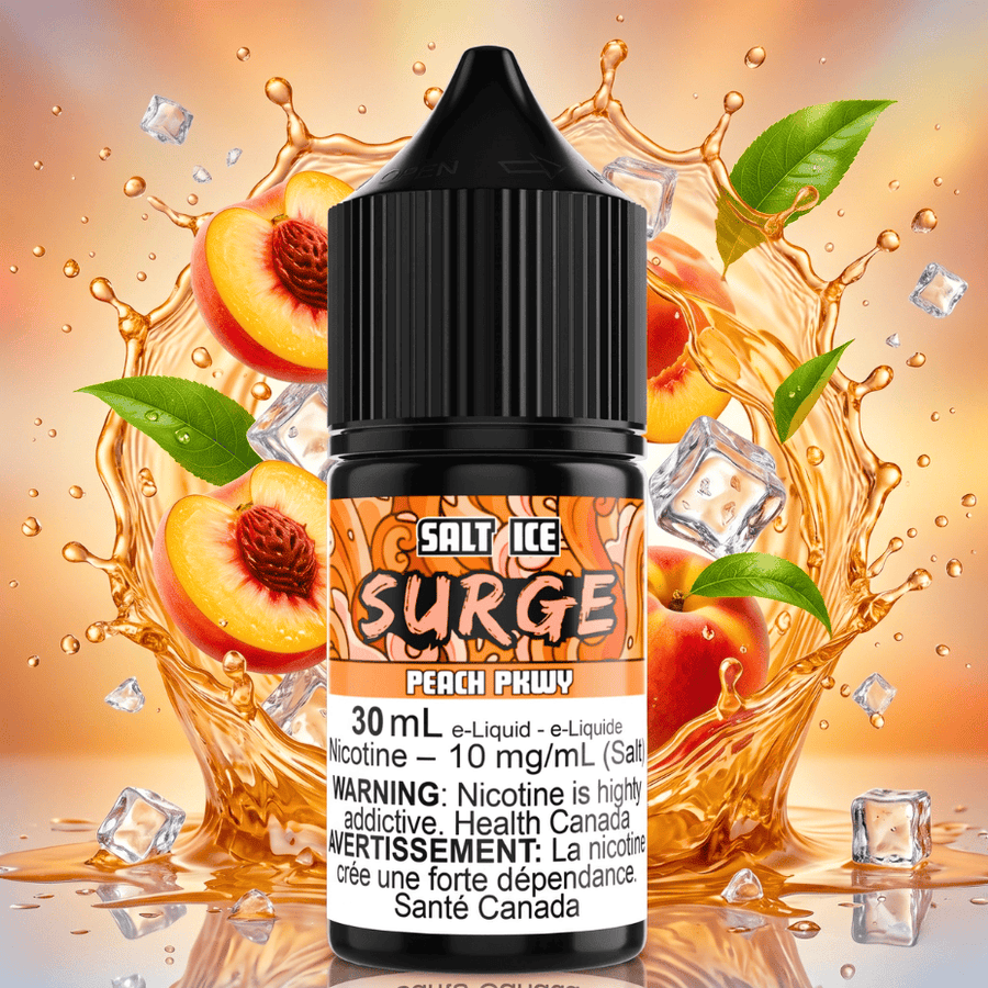 Surge E-Liquid-Peach PKWY Ice Salt 30ml Airdrie Vape SuperStore and Bong Shop Alberta Canada