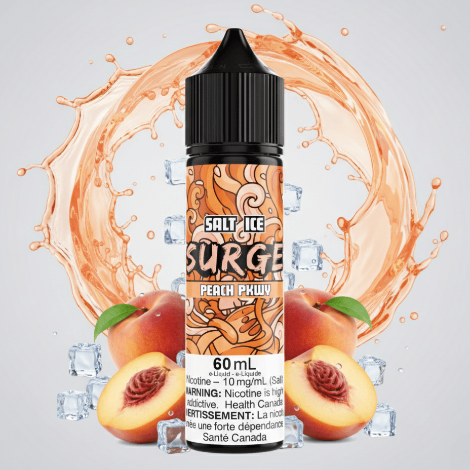 Surge E-Liquid-Peach PKWY Ice Salt 60ml 20mg Airdrie Vape SuperStore and Bong Shop Alberta Canada