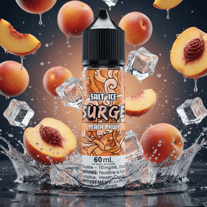 Surge E-Liquid-Peach PKWY Ice Salt 60ml 20mg Airdrie Vape SuperStore and Bong Shop Alberta Canada