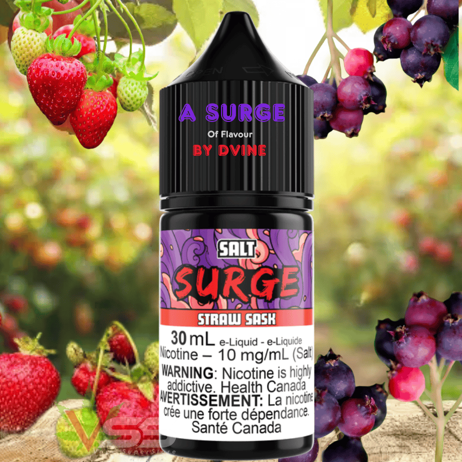 Surge E-Liquid-Straw Sask Salt 30ml 10mg Airdrie Vape SuperStore and Bong Shop Alberta Canada