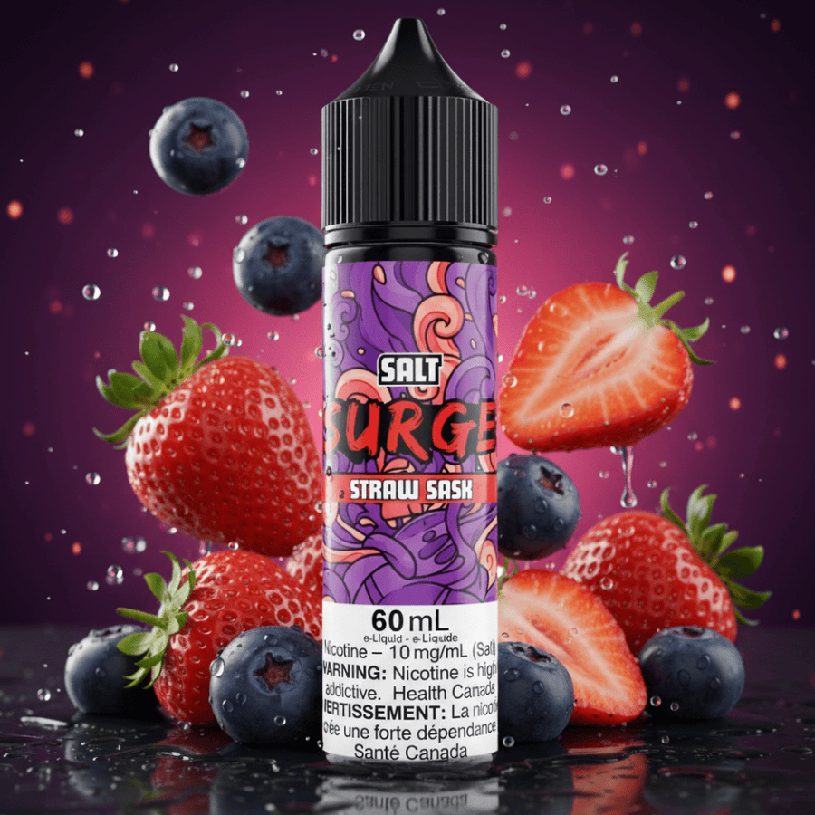 Surge E-Liquid-Straw Sask Salt 60ml 20mg Airdrie Vape SuperStore and Bong Shop Alberta Canada