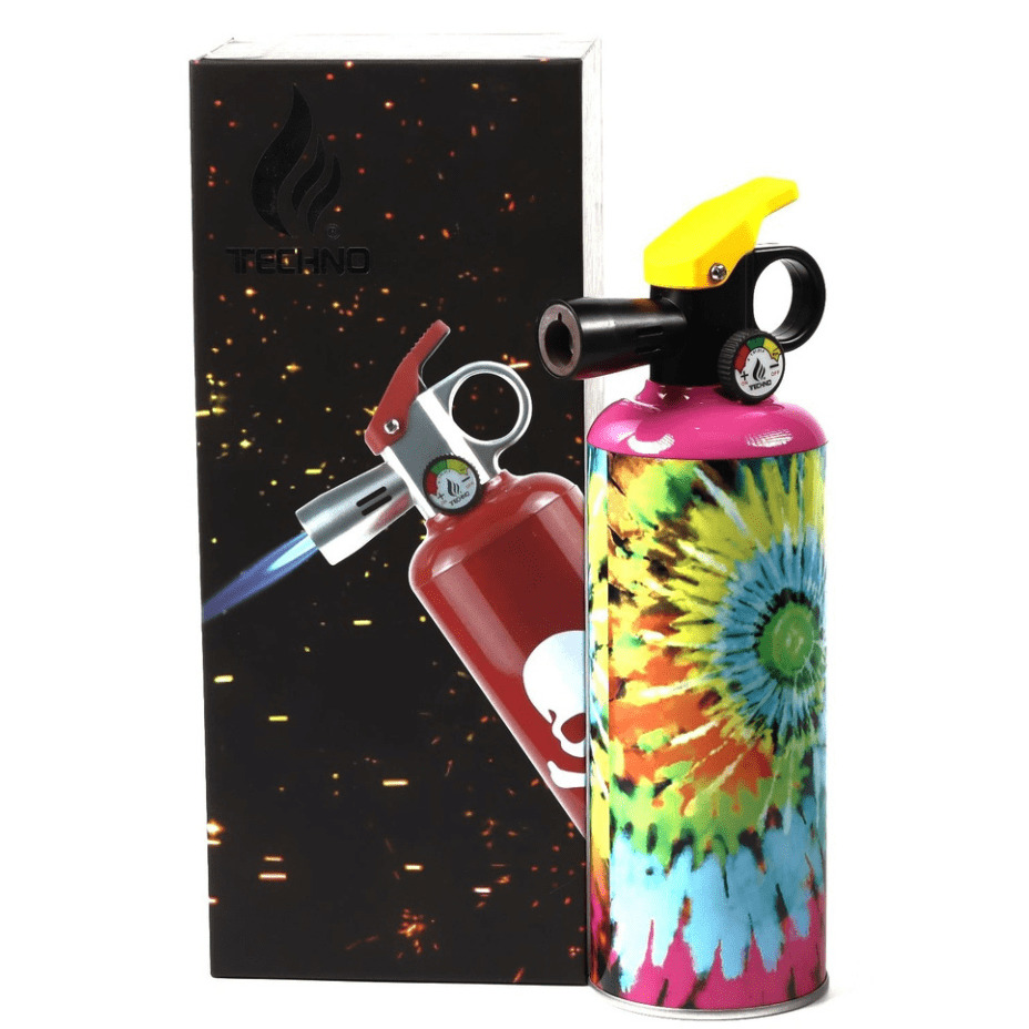 Techno Fire Extinguisher Lighter Torch Pink Tie Dye Airdrie Vape SuperStore and Bong Shop Alberta Canada