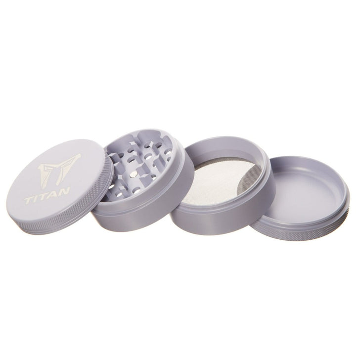 Titan 62mm Dry Herb Grinder-4 Piece 62mm / Grey Airdrie Vape SuperStore and Bong Shop Alberta Canada